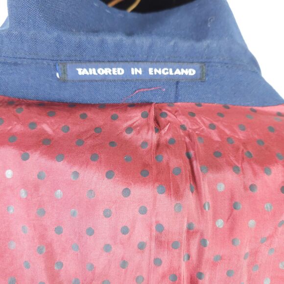 Alexandre London Mens 42R Navy Single Vent Blazer Sports Coat England Tailored - Picture 8 of 13